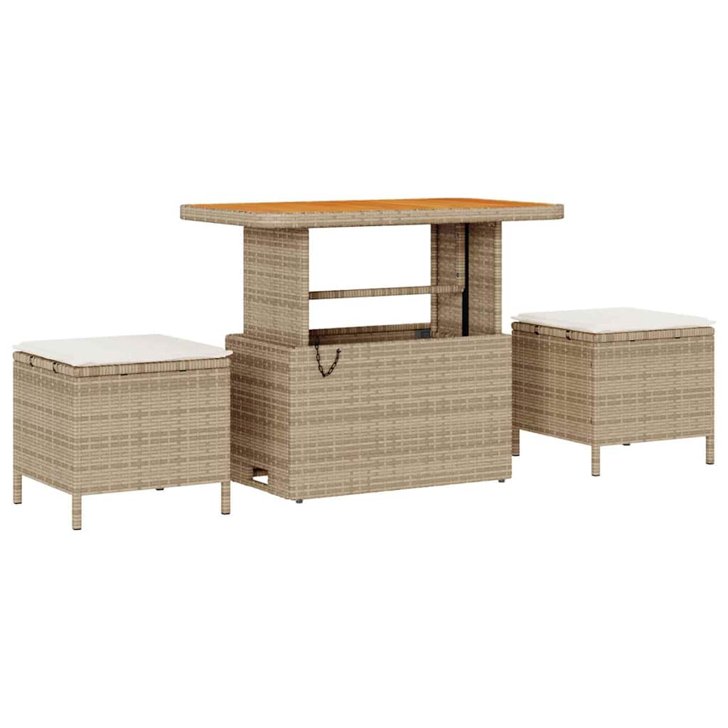 Havesofa Sæt med pude med pude Beige og creme 90 x 55 x 71 cm