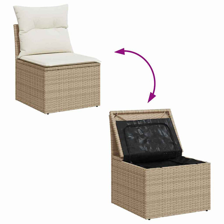 Havesofa Sæt med pude med pude Beige og creme 90 x 55 x 71 cm
