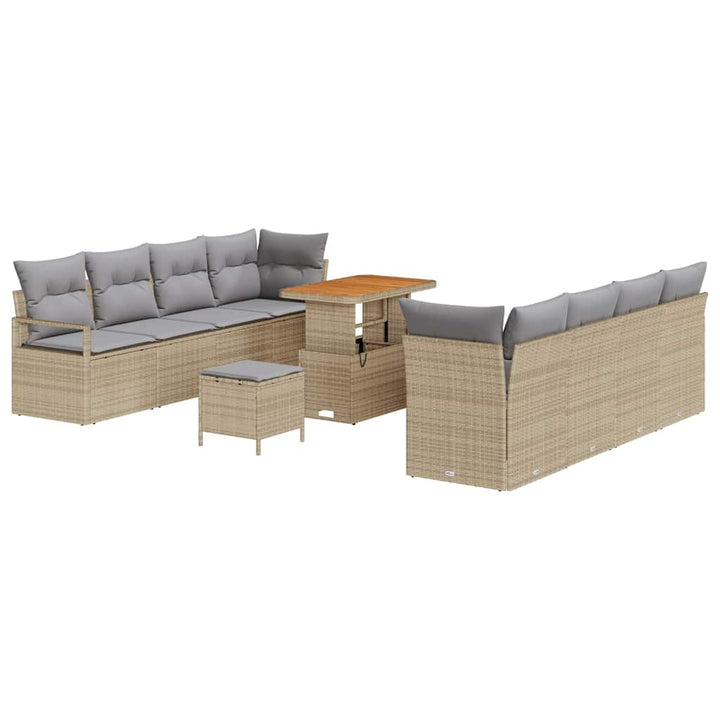 Havesofa Sæt med pude med pude Beige og lys grå 90 x 55 x 71 cm