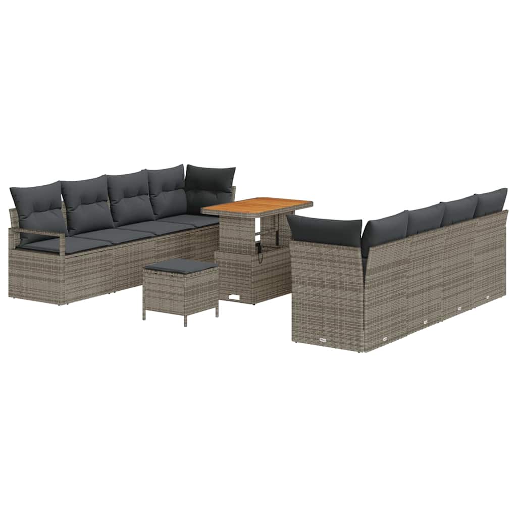 Havesofa Sæt med pude med opbevaring Grå 90 x 55 x 71 cm