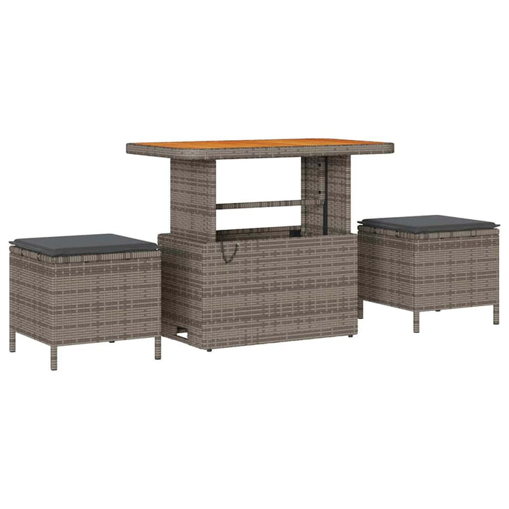 Havesofa Sæt med pude med opbevaring Grå 90 x 55 x 71 cm