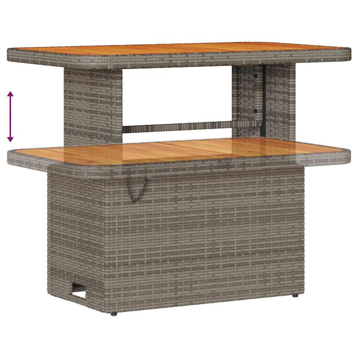 Havesofa Sæt med pude med opbevaring Grå 90 x 55 x 71 cm