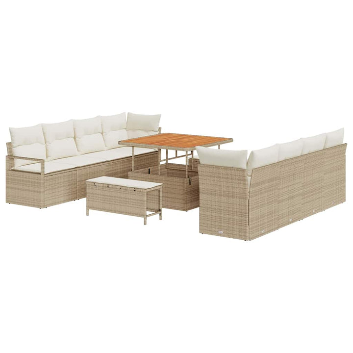 Havesofa Sæt med pude med pude Beige og creme 100 x 100 x 71 cm