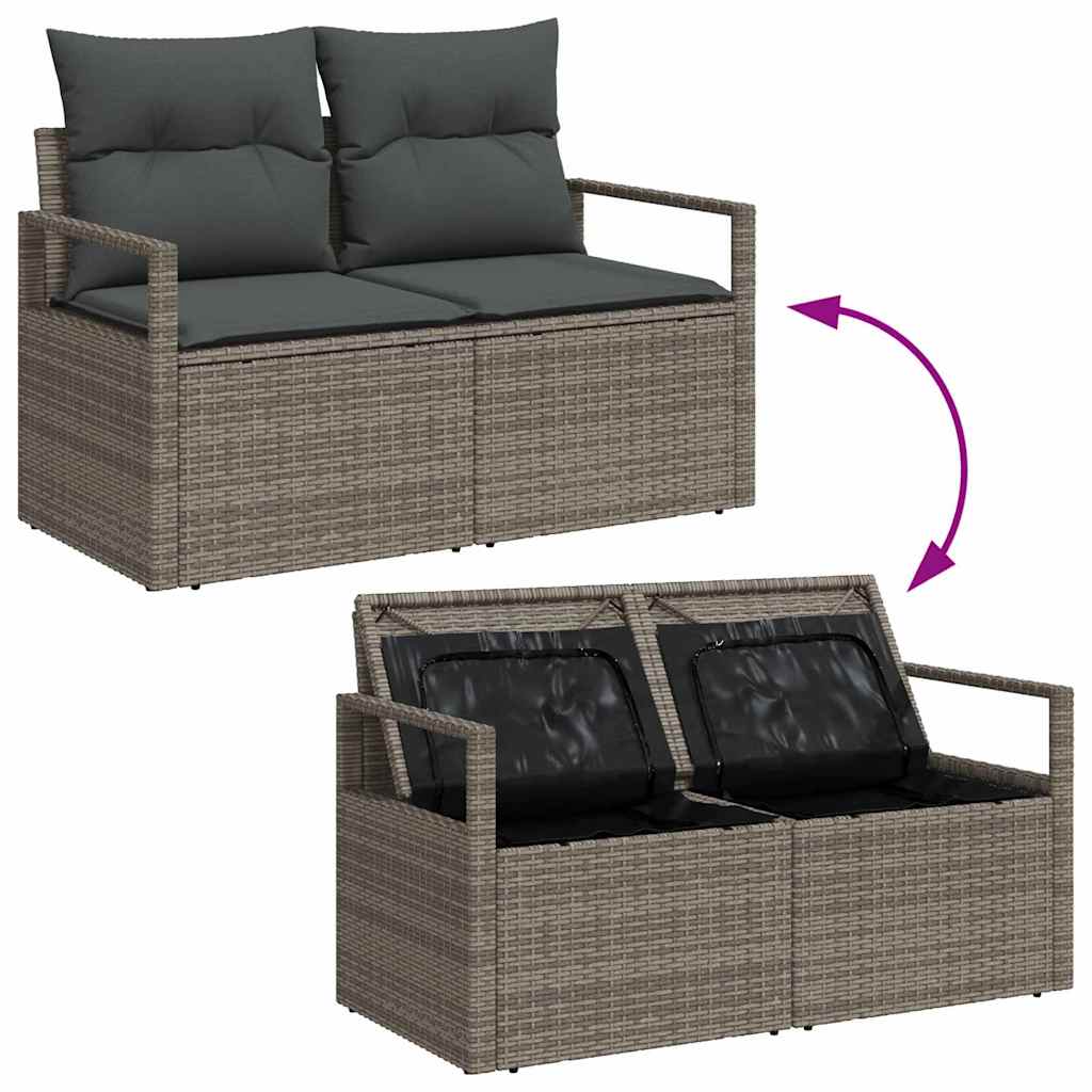 Havesofa Sæt med pude med pude 13 pcs Grå 100 x 100 x 71 cm