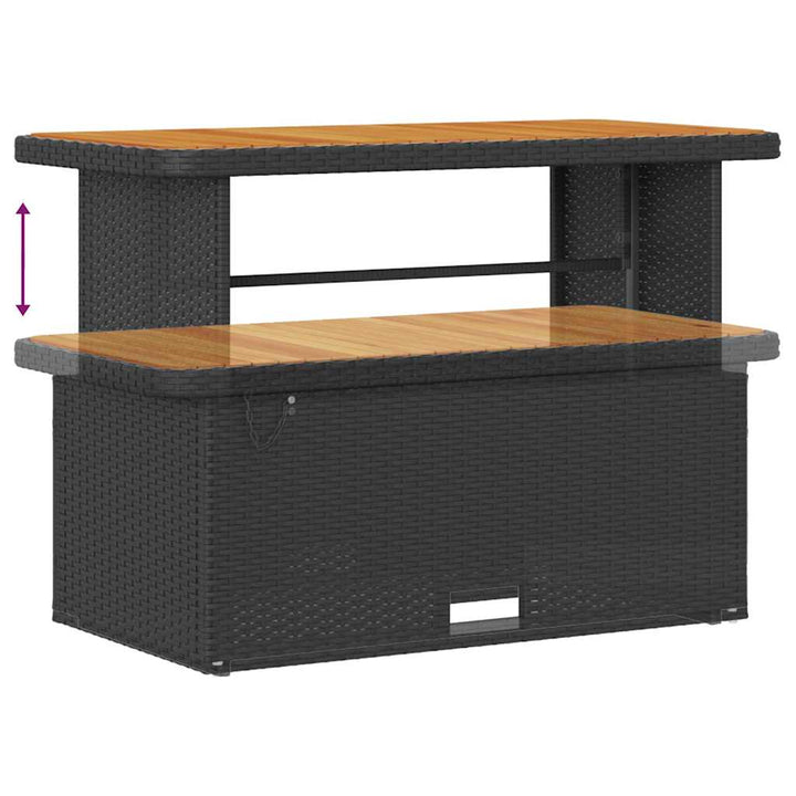 Havesofa Sæt med pude med pude 14 pcs Sort 110 x 55 x 71 cm