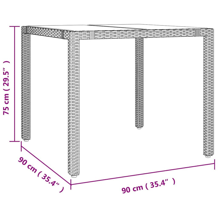 Have Spisebordssæt 3 pcs Beige 90 x 90 x 75 cm polyrattan