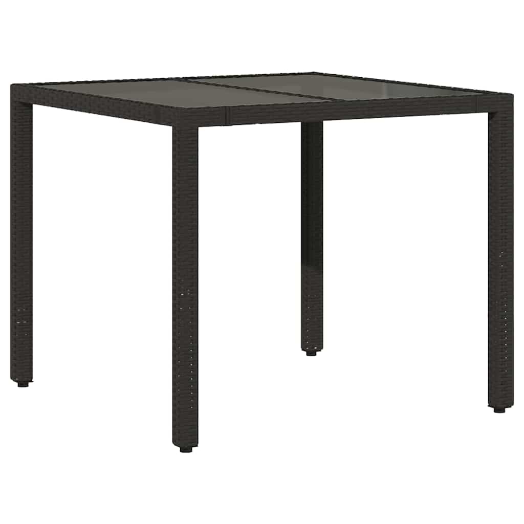 Have Spisebordssæt 5 pcs Sort 90 x 90 x 75 cm polyrattan
