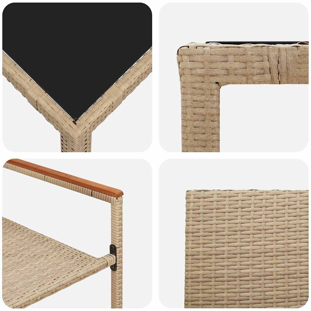 Have Spisebordssæt 5 pcs Beige 150 x 90 x 75 cm polyrattan