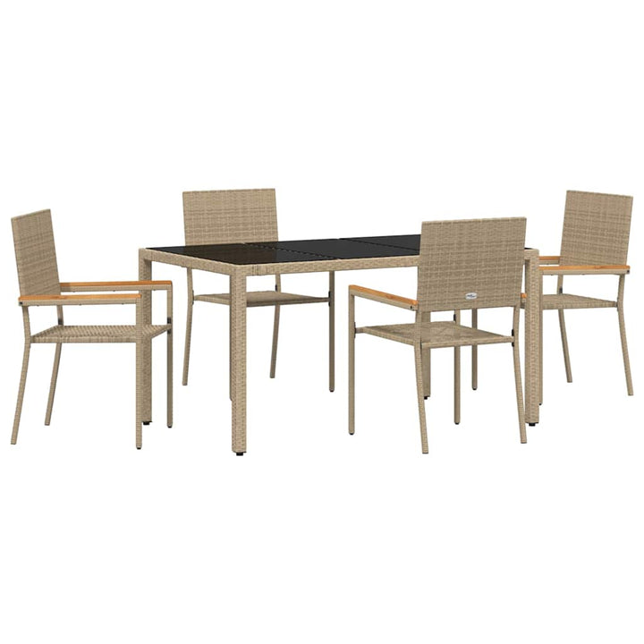 Have Spisebordssæt 5 pcs Beige 150 x 90 x 75 cm polyrattan