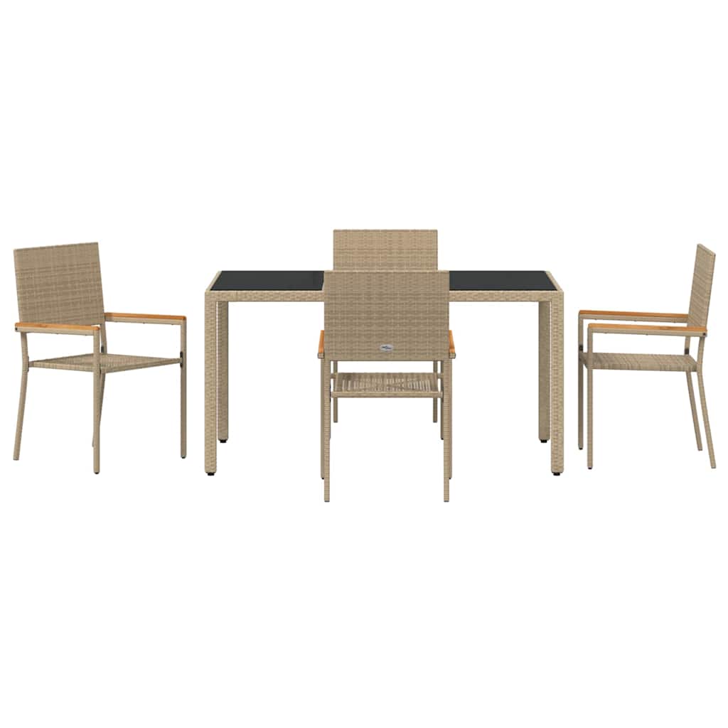 Have Spisebordssæt 5 pcs Beige 150 x 90 x 75 cm polyrattan