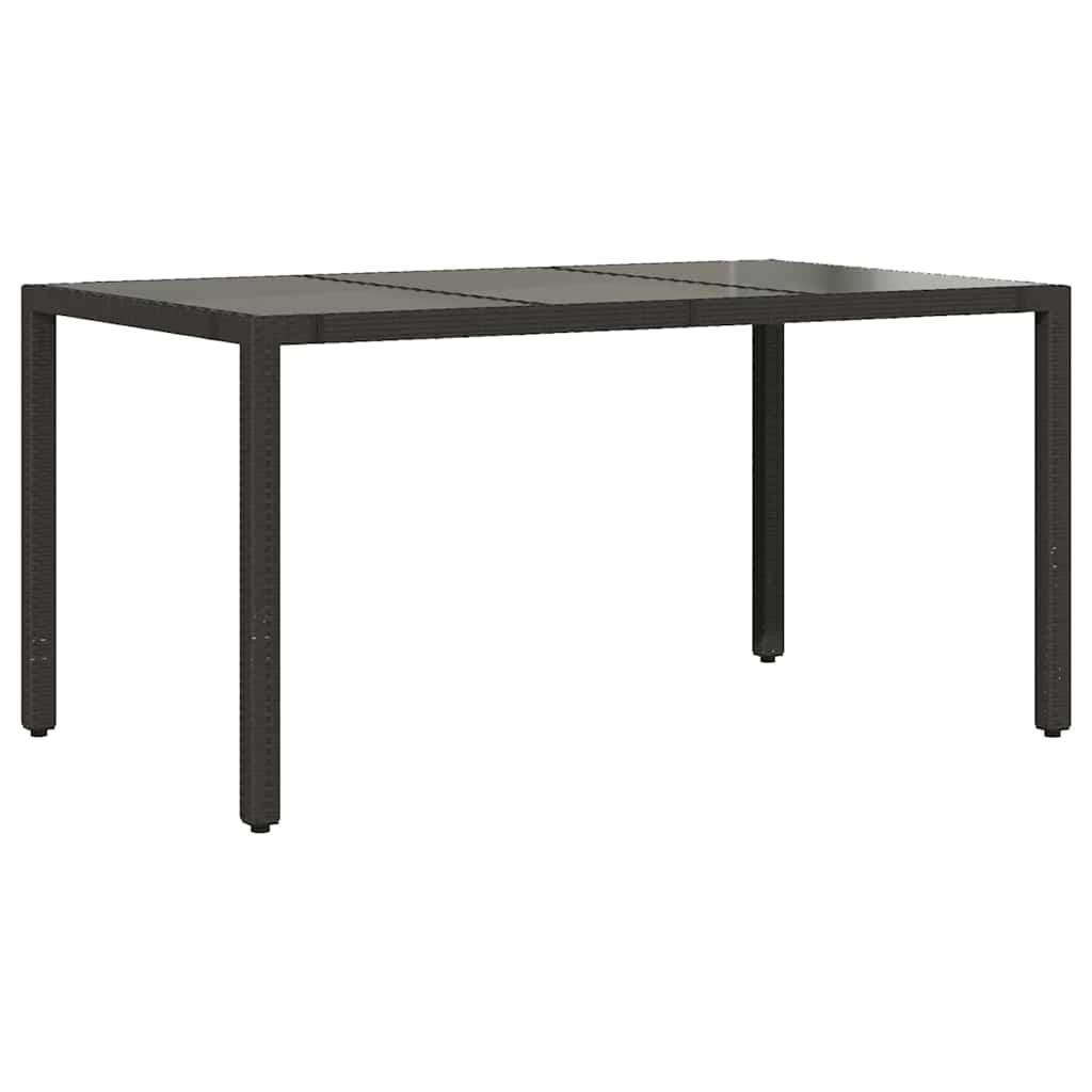 Have Spisebordssæt 7 pcs Sort 150 x 90 x 75 cm polyrattan