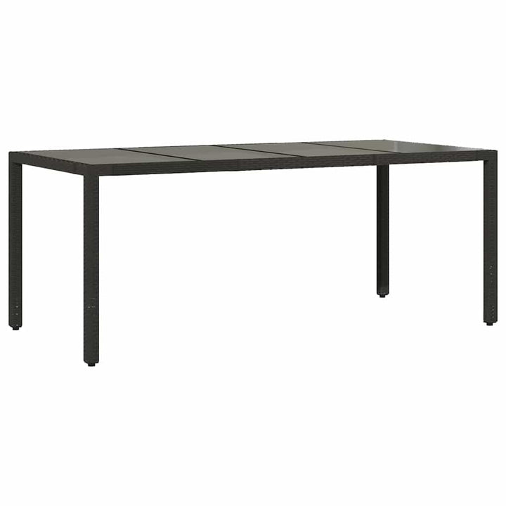 Have Spisebordssæt 7 pcs Sort 190 x 90 x 75 cm polyrattan