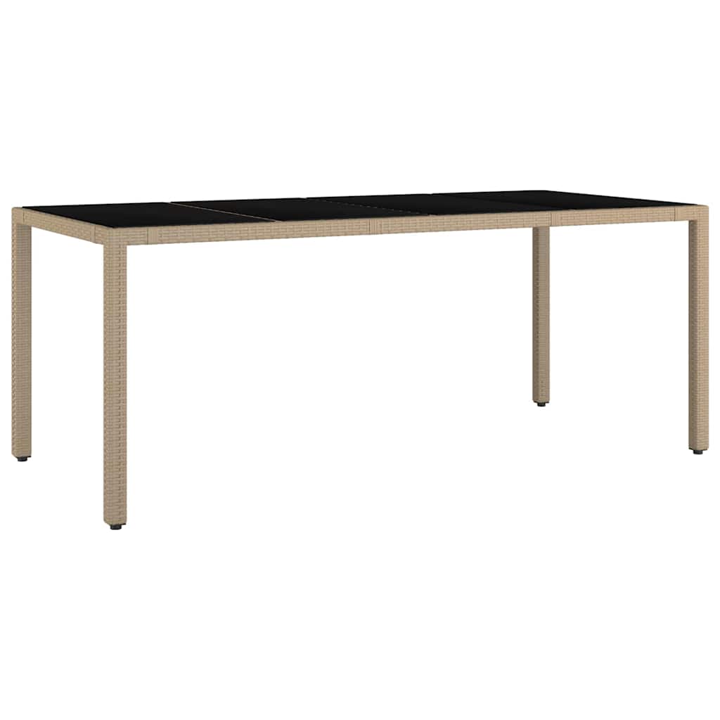 Have Spisebordssæt 7 pcs Beige og sort 190 x 90 x 75 cm