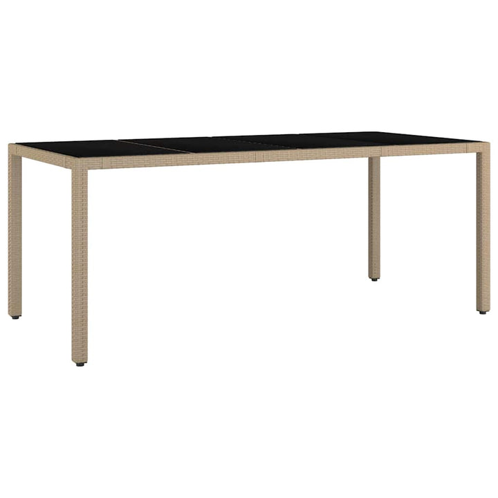 Have Spisebordssæt 7 pcs Beige og sort 190 x 90 x 75 cm