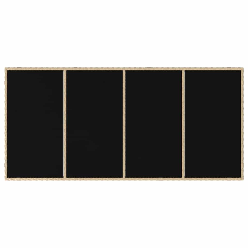 Have Spisebordssæt 7 pcs Beige og sort 190 x 90 x 75 cm