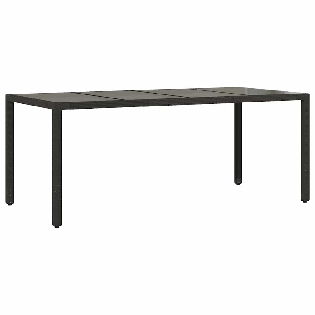Have Spisebordssæt 9 pcs Sort 190 x 90 x 75 cm polyrattan