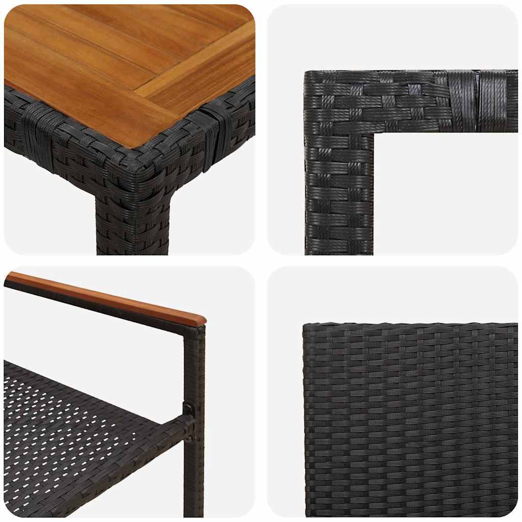 Have Spisebordssæt 3 pcs Sort og Brunt 90 x 90 x 75 cm