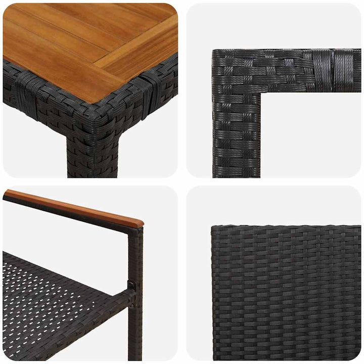 Have Spisebordssæt 3 pcs Sort og Brunt 90 x 90 x 75 cm