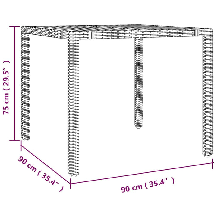 Have Spisebordssæt 3 pcs Sort og Brunt 90 x 90 x 75 cm