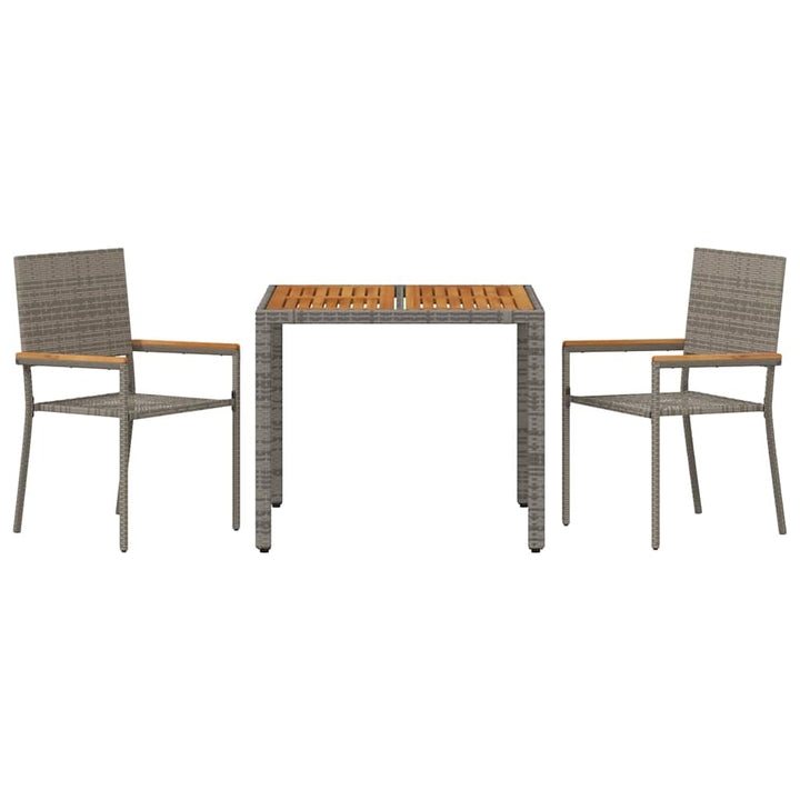 Have Spisebordssæt 3 pcs Grå 90 x 90 x 75 cm polyrattan