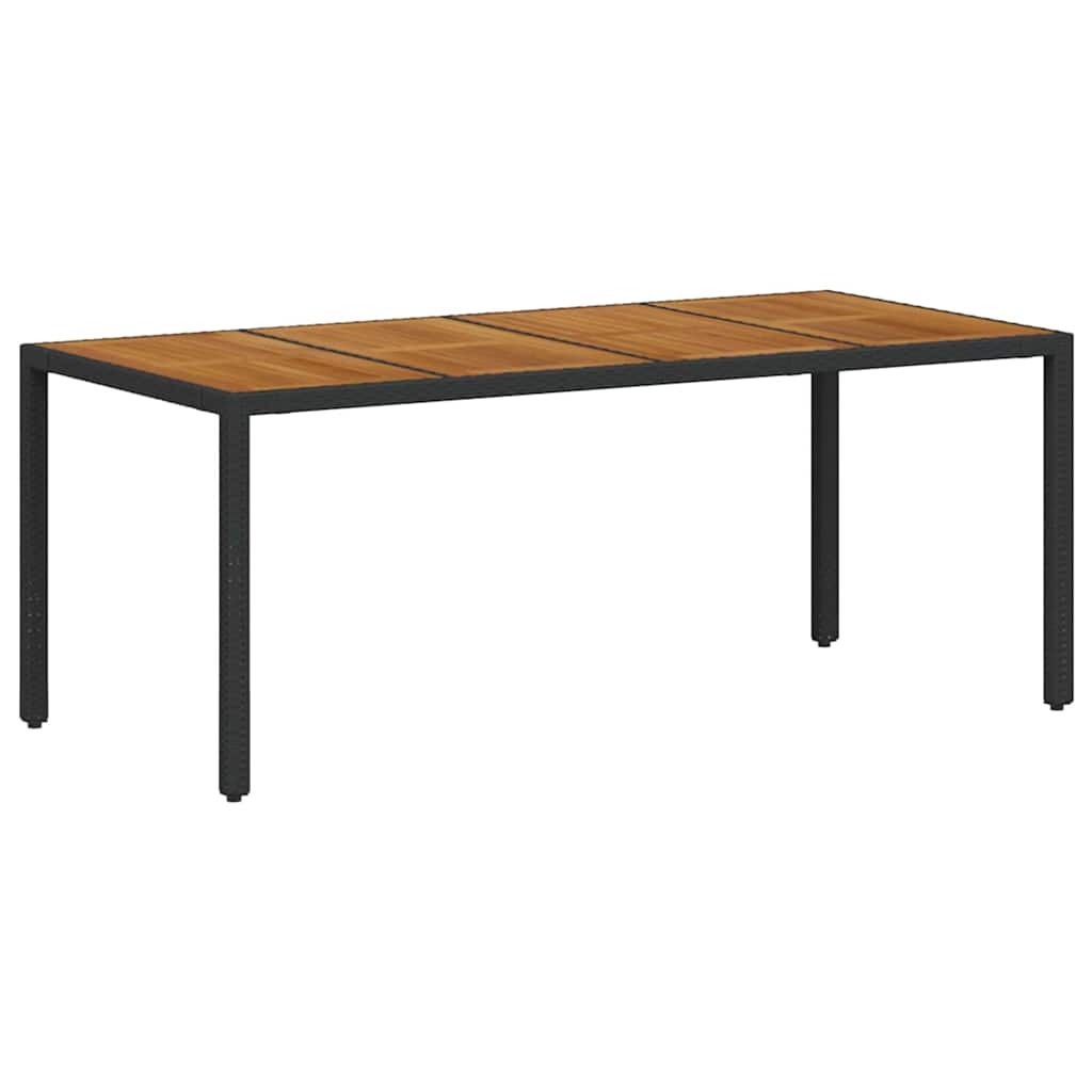 Have Spisebordssæt 7 pcs Sort 190 x 90 x 75 cm polyrattan