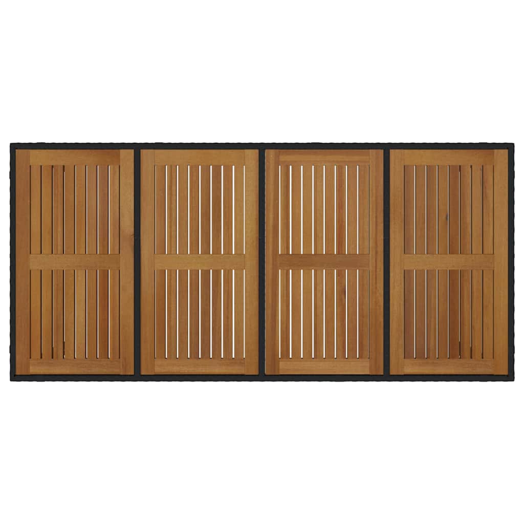 Have Spisebordssæt 7 pcs Sort 190 x 90 x 75 cm polyrattan