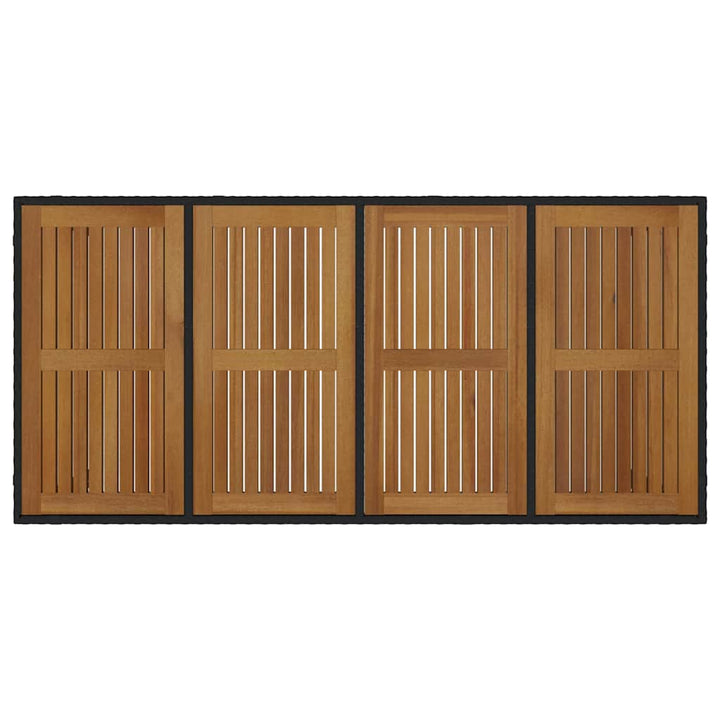 Have Spisebordssæt 7 pcs Sort 190 x 90 x 75 cm polyrattan