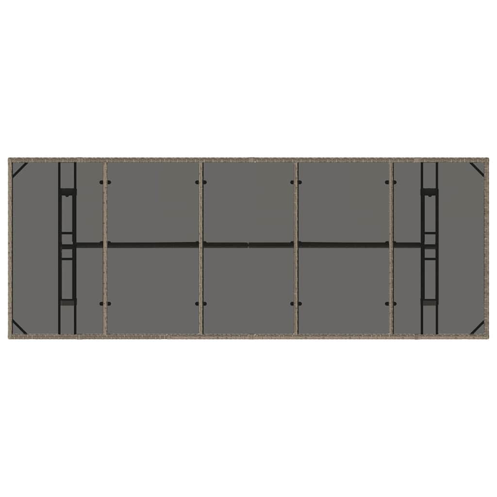 Have Spisebordssæt 9 pcs Grå Poly rattan