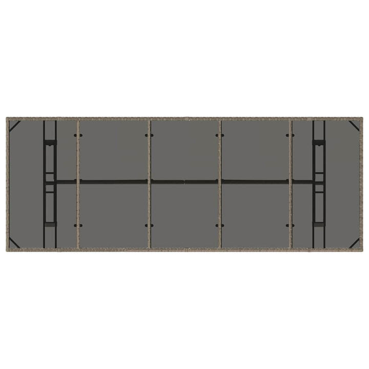 Have Spisebordssæt 9 pcs Grå Poly rattan