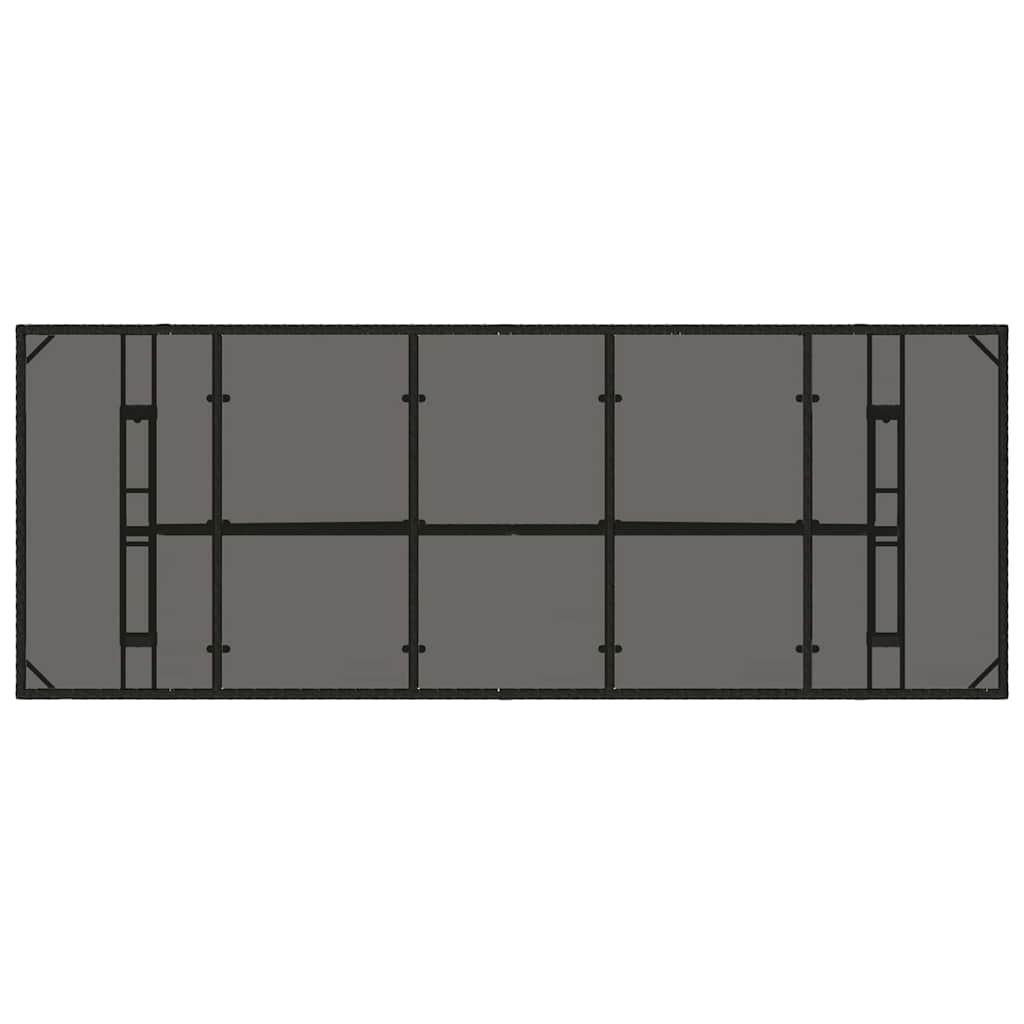 Have Spisebordssæt 11 pcs Sort Poly rattan