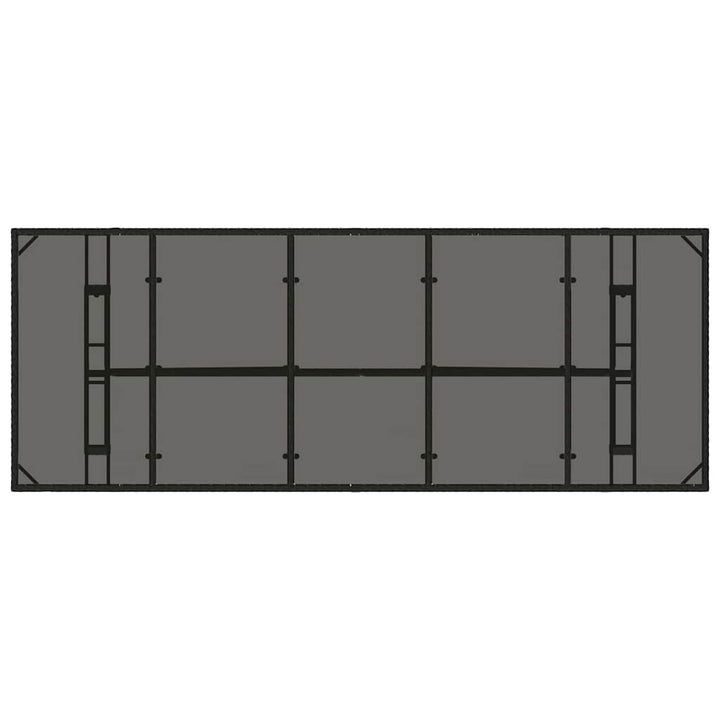 Have Spisebordssæt 11 pcs Sort Poly rattan