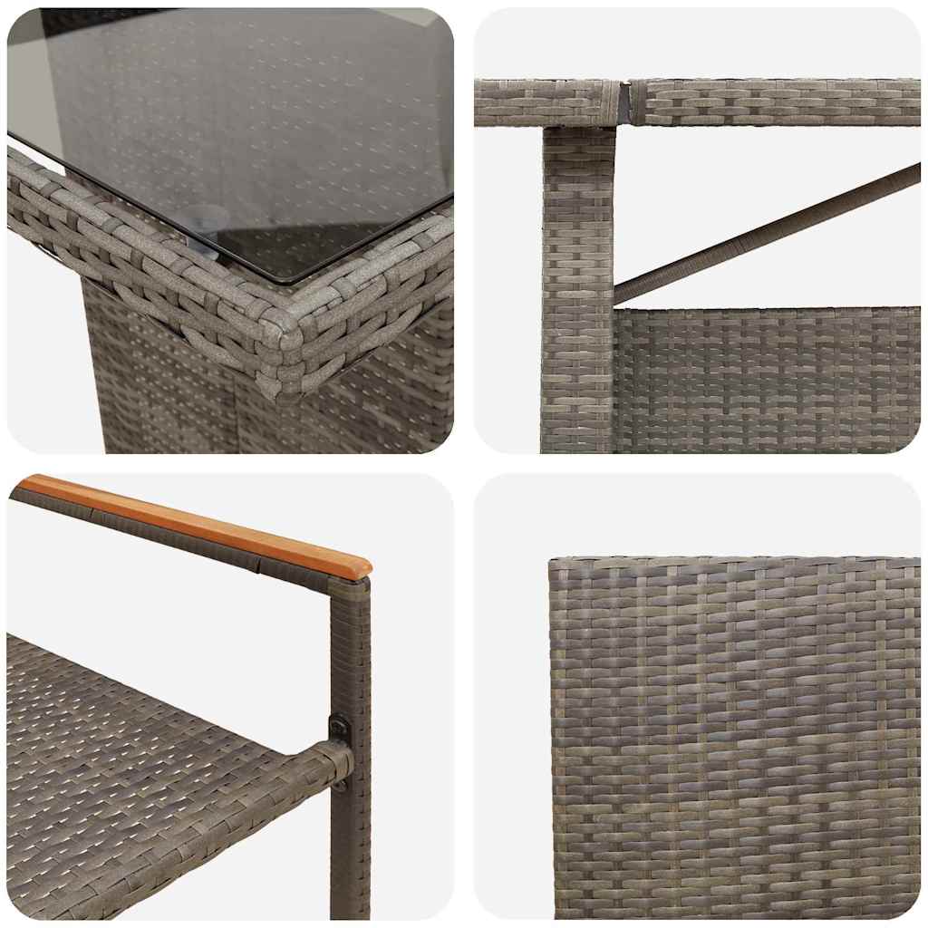 Have Spisebordssæt 11 pcs Grå Poly rattan