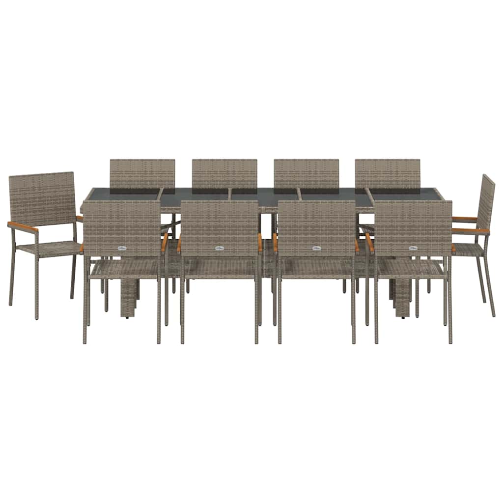 Have Spisebordssæt 11 pcs Grå Poly rattan