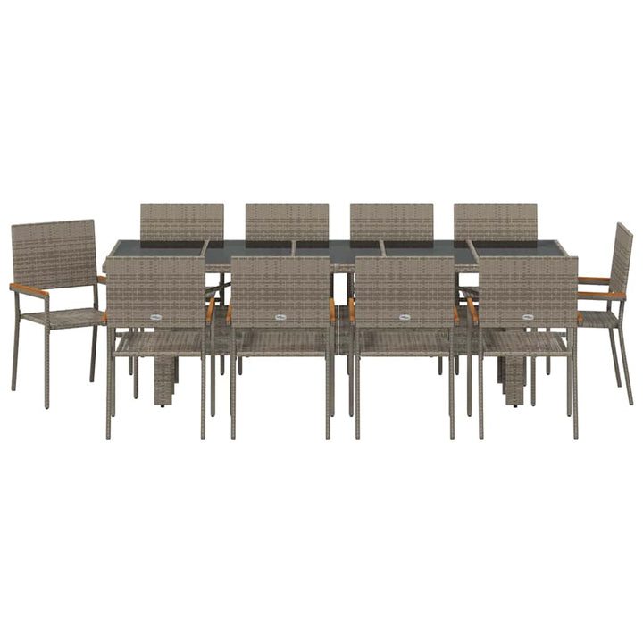 Have Spisebordssæt 11 pcs Grå Poly rattan