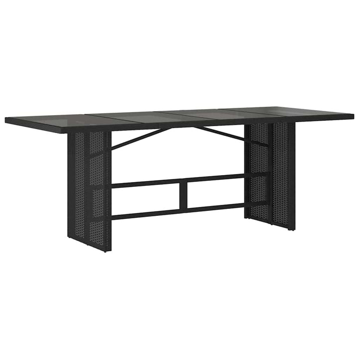 Have Spisebordssæt 7 pcs Sort 190 x 80 x 75 cm polyrattan