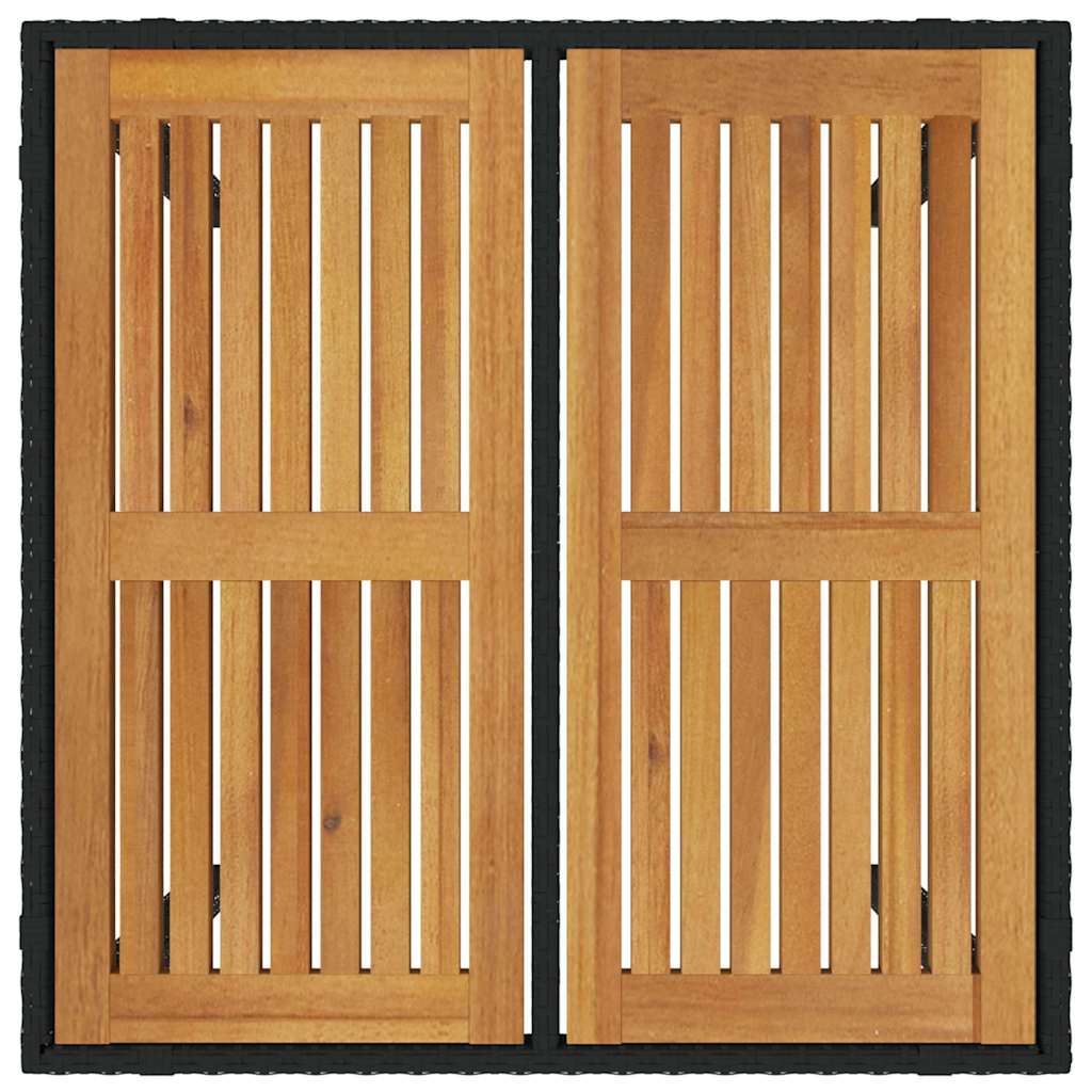 Have Spisebordssæt 3 pcs Sort 90 x 90 x 75 cm polyrattan