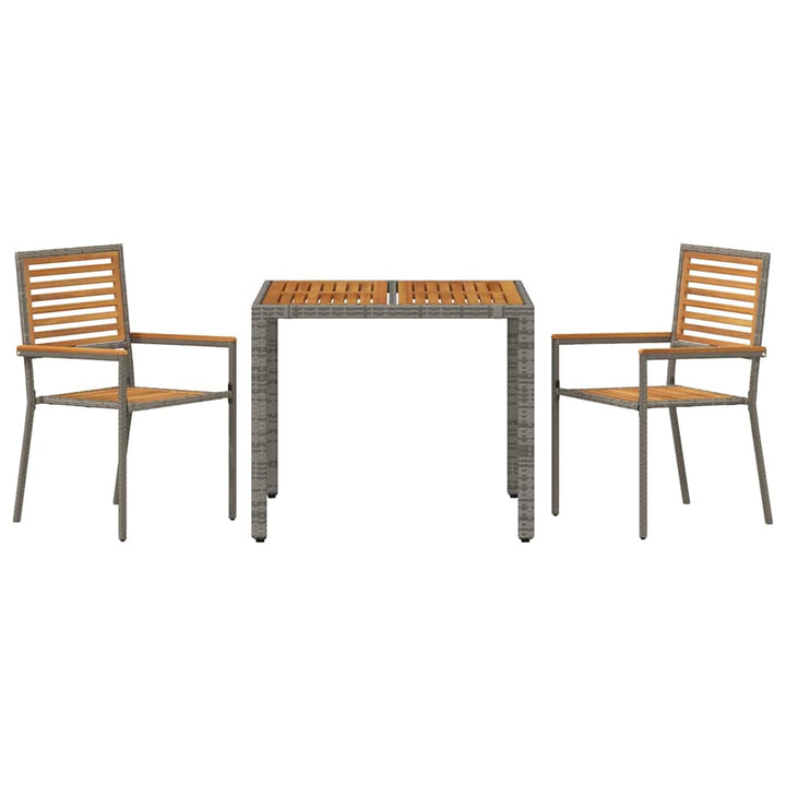 Have Spisebordssæt 3 pcs Grå 90 x 90 x 75 cm polyrattan