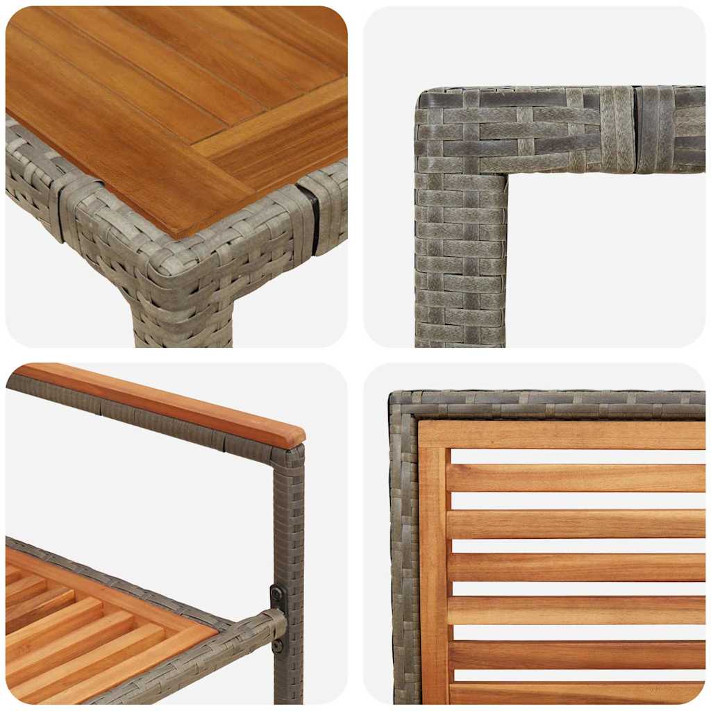 Have Spisebordssæt 5 pcs Grå 90 x 90 x 75 cm polyrattan