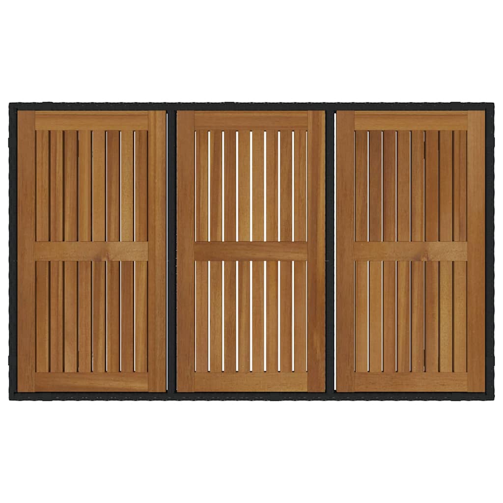Have Spisebordssæt 7 pcs Sort 150 x 90 x 75 cm polyrattan
