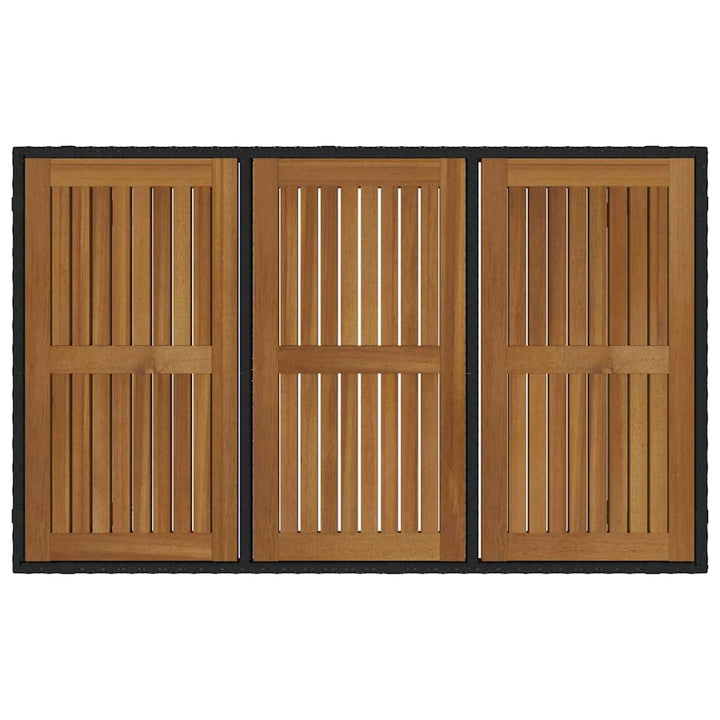 Have Spisebordssæt 7 pcs Sort 150 x 90 x 75 cm polyrattan