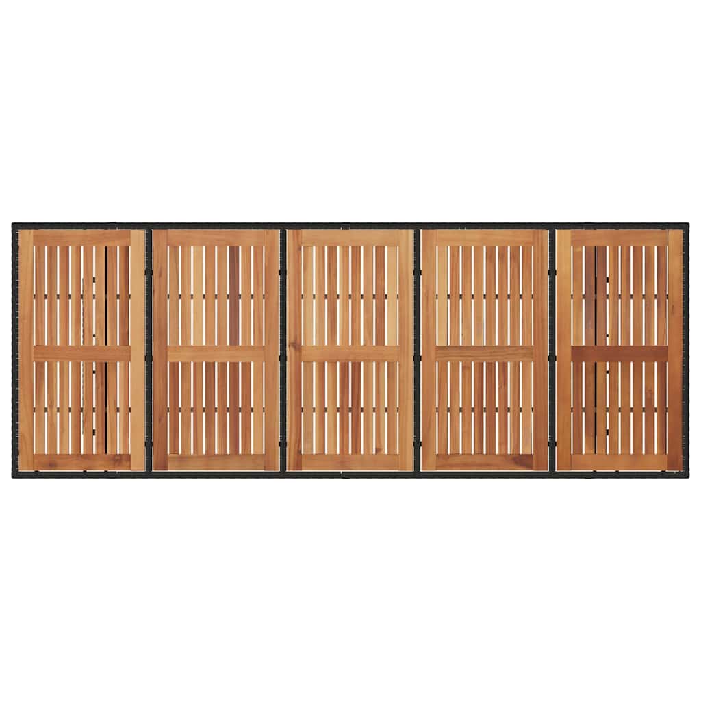 Have Spisebordssæt 11 pcs Sort 240 x 90 x 75 cm polyrattan