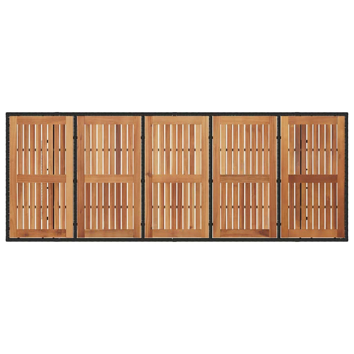 Have Spisebordssæt 11 pcs Sort 240 x 90 x 75 cm polyrattan