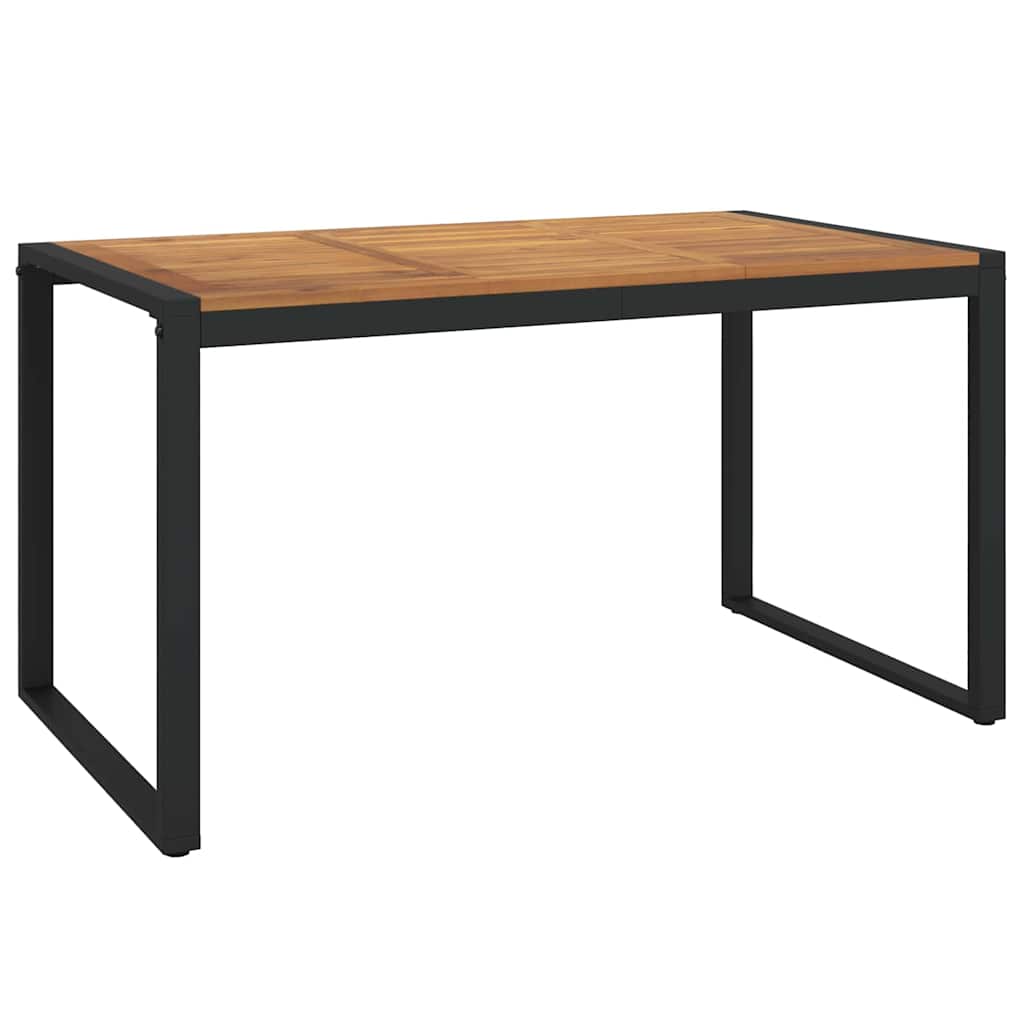 Have Spisebordssæt 5 pcs Sort og Træ 140 x 80 x 75 cm