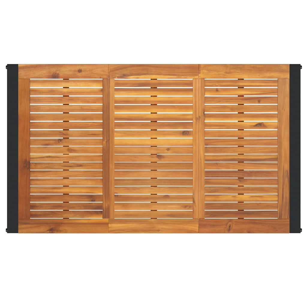 Have Spisebordssæt 5 pcs Sort og Træ 140 x 80 x 75 cm