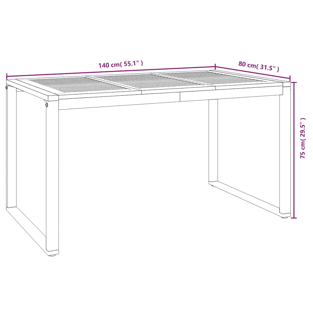 Have Spisebordssæt 5 pcs Grå og Træ 140 x 80 x 75 cm polyrattan