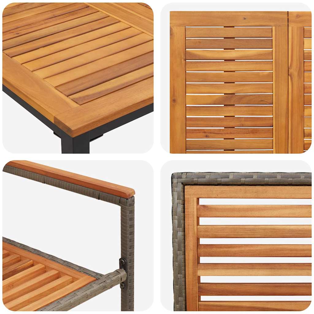 Have Spisebordssæt 5 pcs Grå 150 x 90 x 75 cm polyrattan