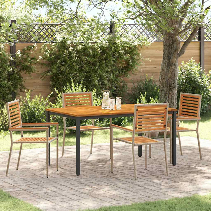 Have Spisebordssæt 4 pcs Beige 150 x 90 x 75 cm polyrattan