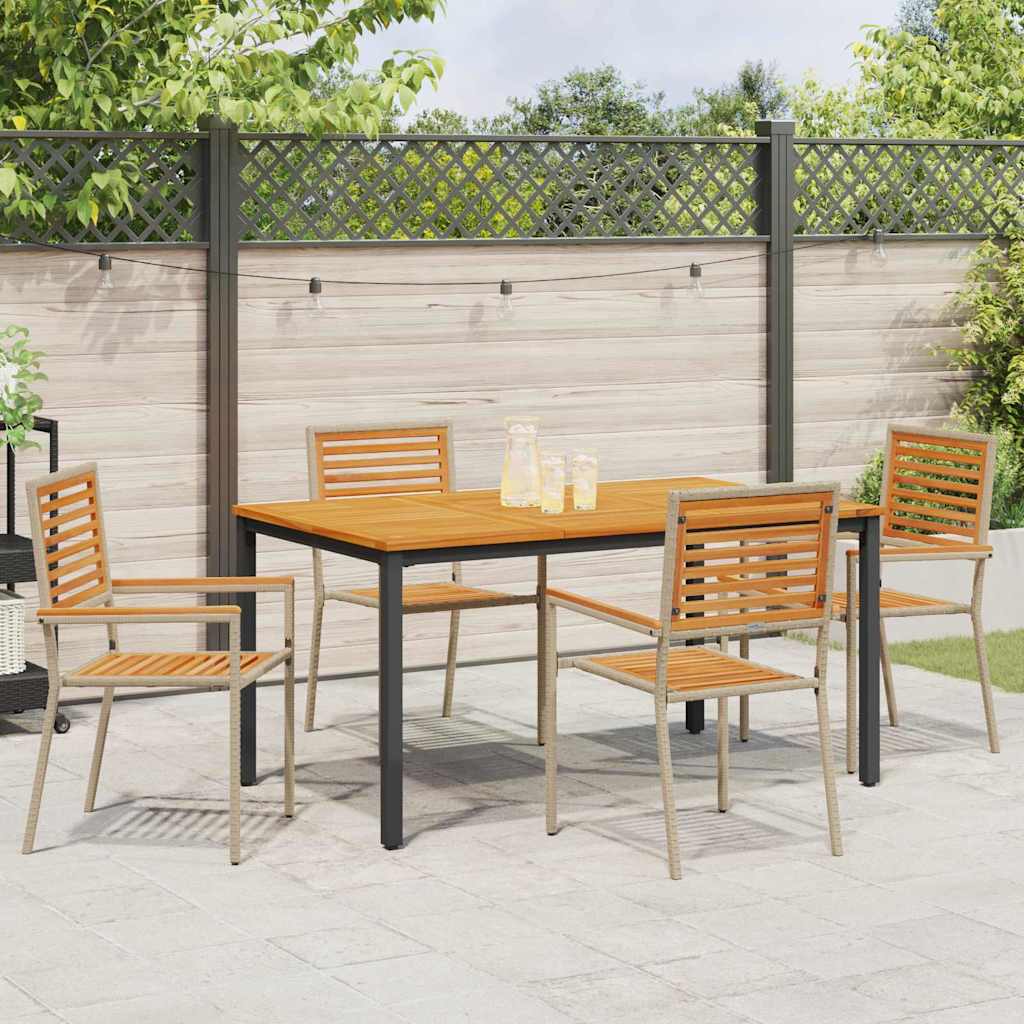 Have Spisebordssæt 4 pcs Beige 150 x 90 x 75 cm polyrattan
