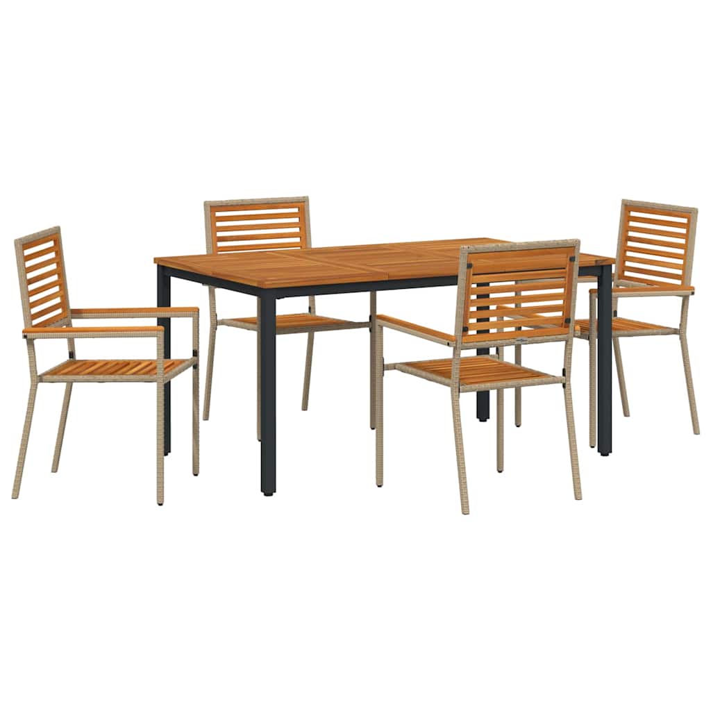 Have Spisebordssæt 4 pcs Beige 150 x 90 x 75 cm polyrattan