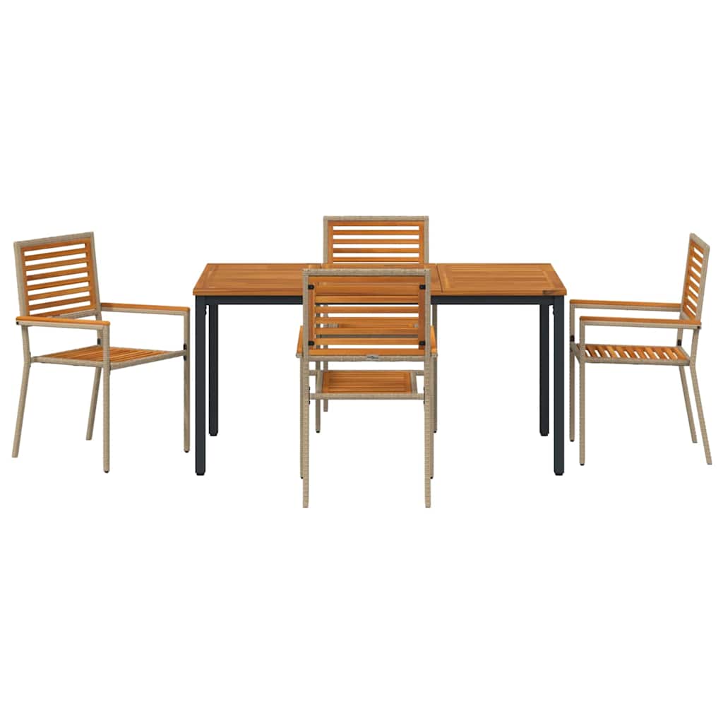 Have Spisebordssæt 4 pcs Beige 150 x 90 x 75 cm polyrattan